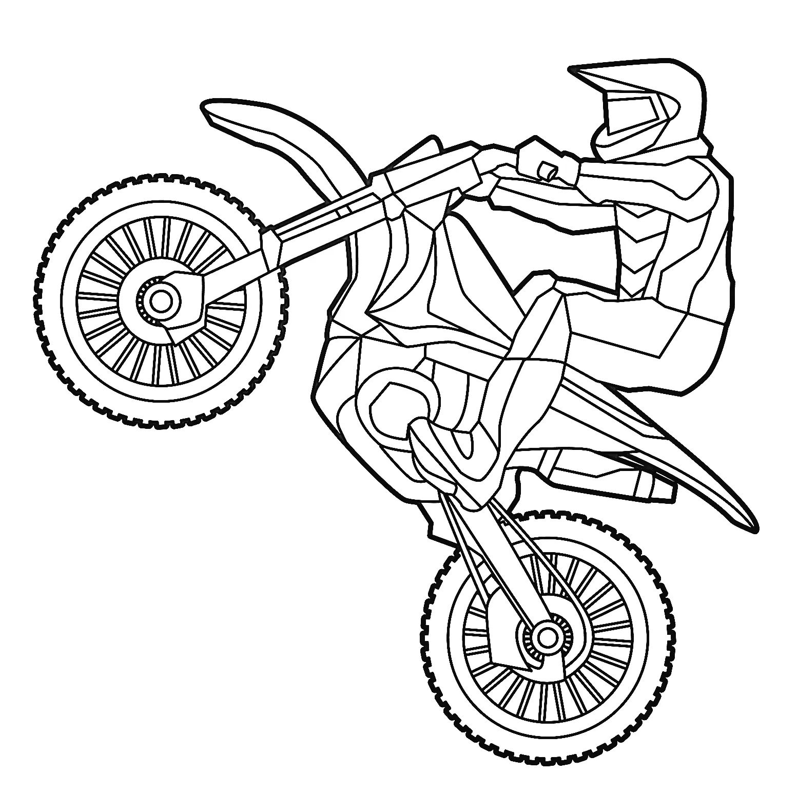 Çocuklar İçin Motosiklet Boyama Sayfaları 
