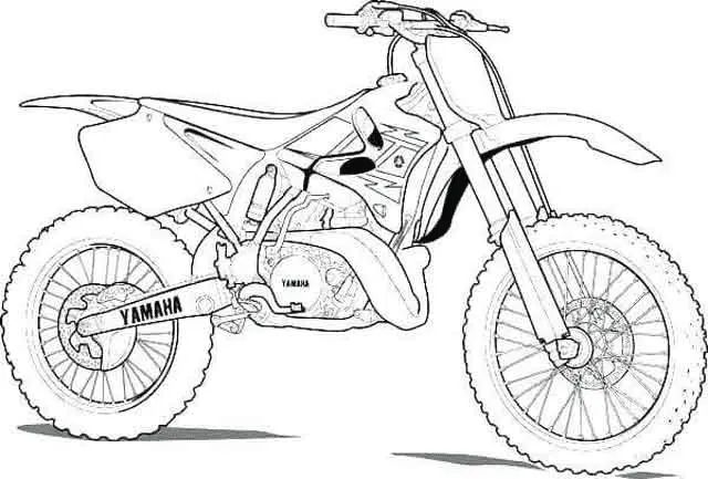Çocuklar İçin Motosiklet Boyama Sayfaları 
