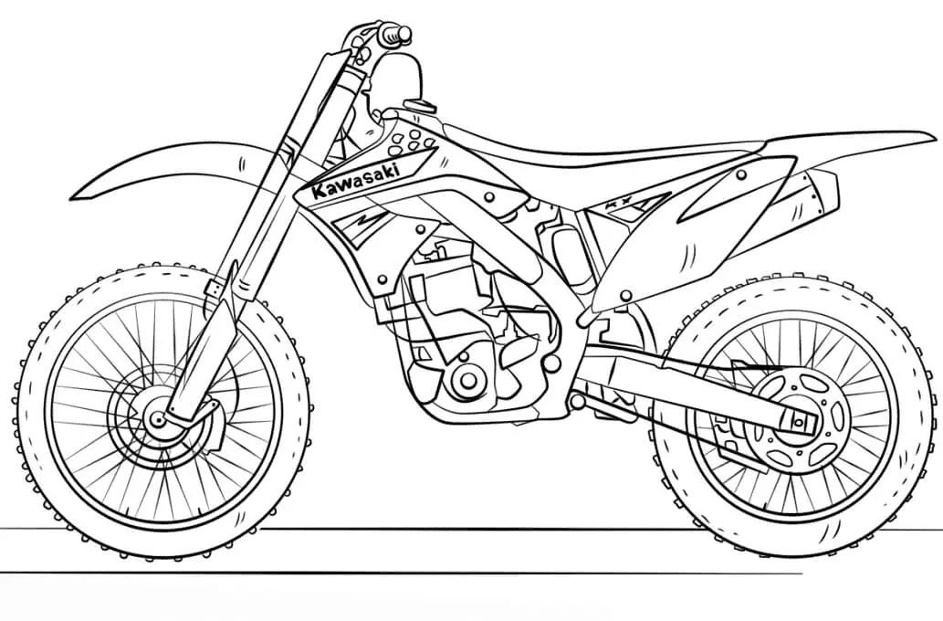 Çocuklar İçin Motosiklet Boyama Sayfaları 