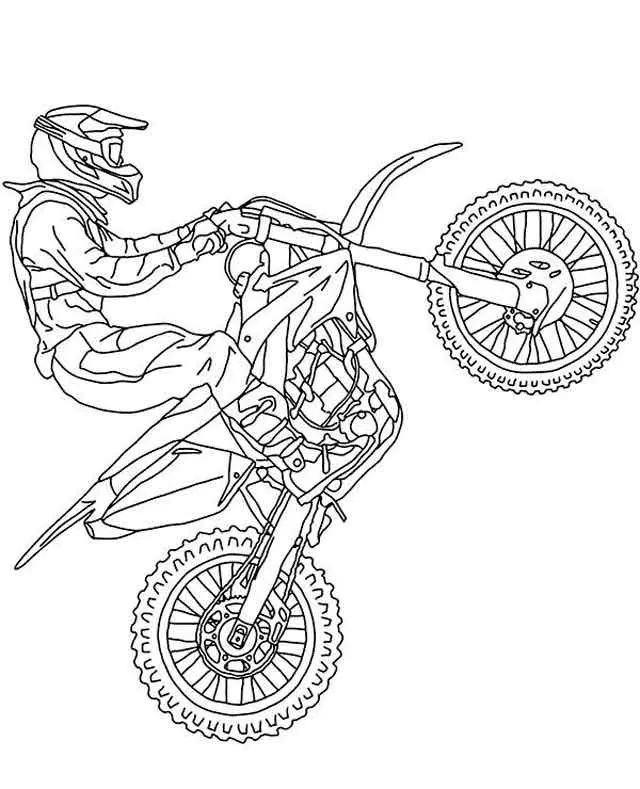 Çocuklar İçin Motosiklet Boyama Sayfaları 