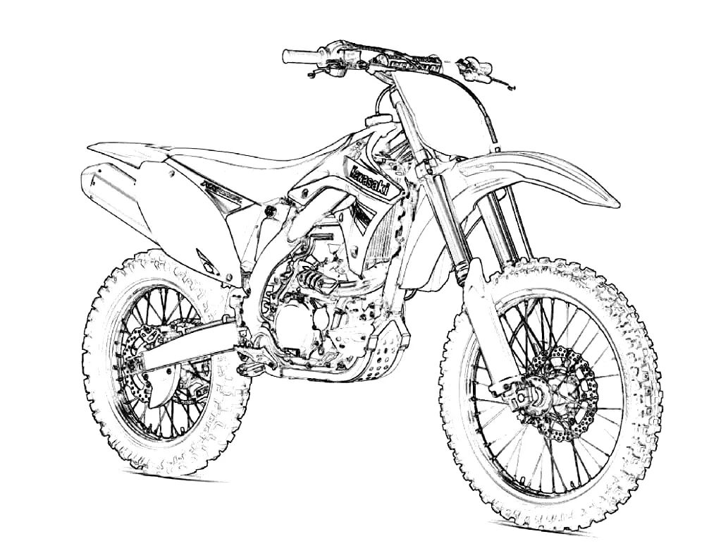 Çocuklar İçin Motosiklet Boyama Sayfaları 