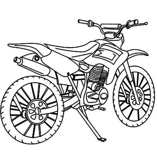 Çocuklar İçin Motosiklet Boyama Sayfaları 