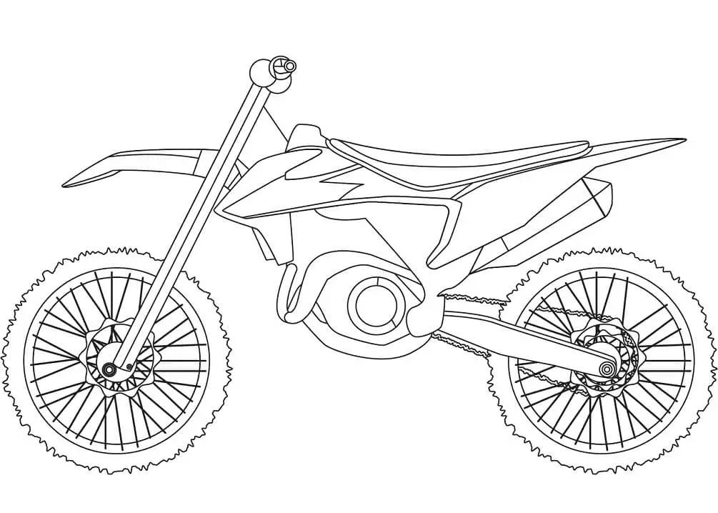 Çocuklar İçin Motosiklet Boyama Sayfaları 