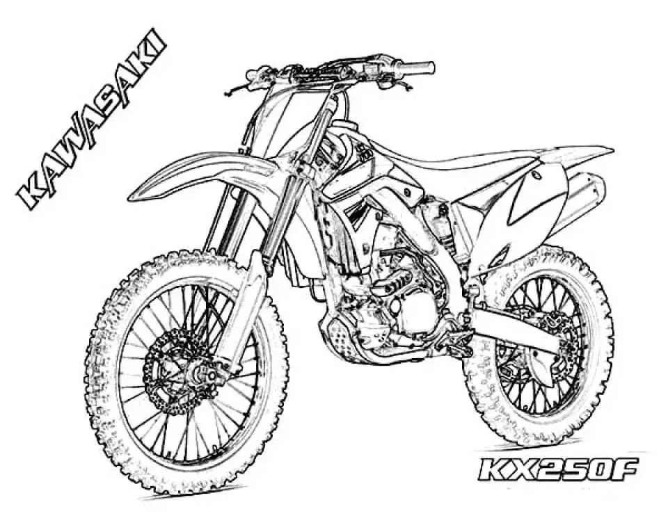 Çocuklar İçin Motosiklet Boyama Sayfaları 