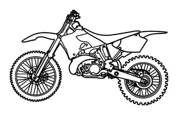 Çocuklar İçin Motosiklet Boyama Sayfaları 