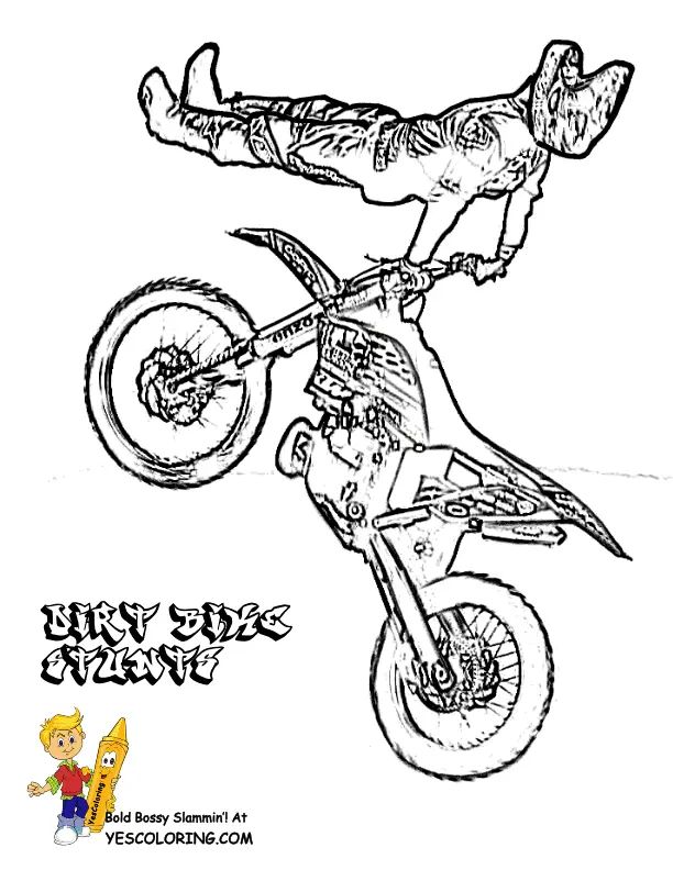 Çocuklar İçin Motosiklet Boyama Sayfaları 