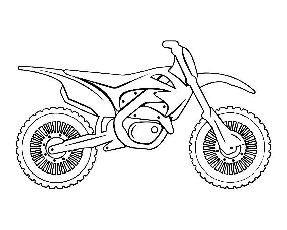 Çocuklar İçin Motosiklet Boyama Sayfaları 