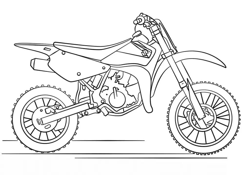 Çocuklar İçin Motosiklet Boyama Sayfaları 