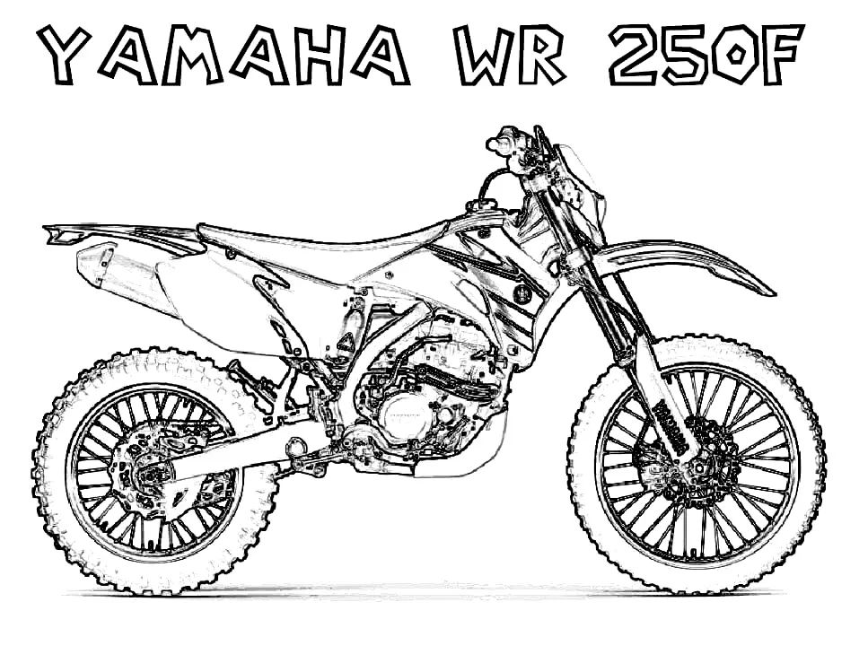 Çocuklar İçin Motosiklet Boyama Sayfaları 