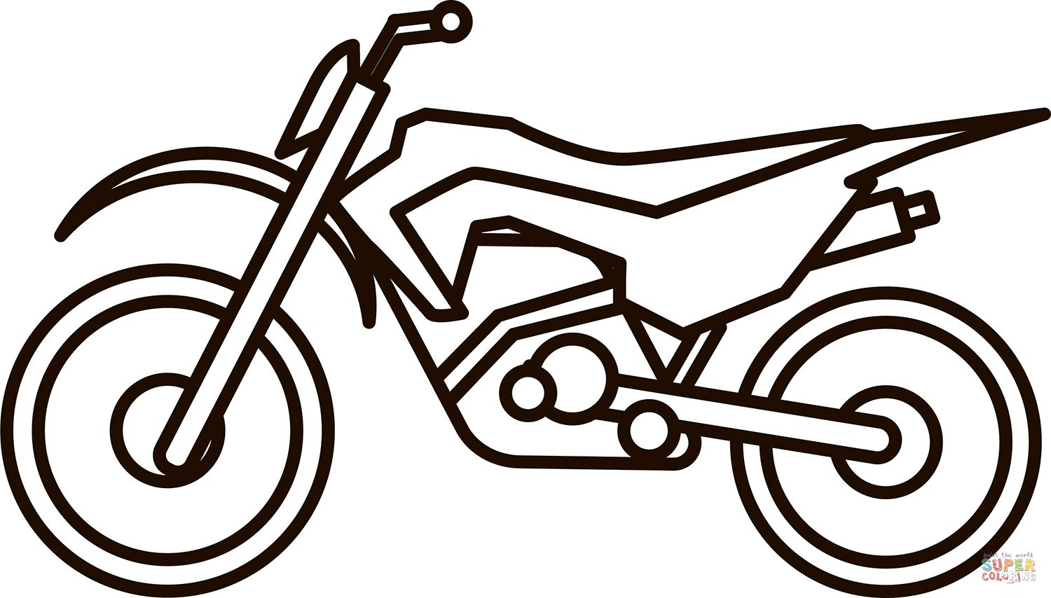 Çocuklar İçin Motosiklet Boyama Sayfaları 