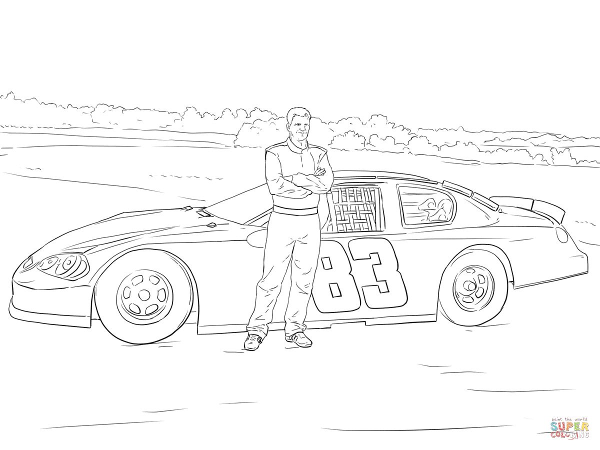 Çocuklar İçin Nascar Boyama Sayfaları 