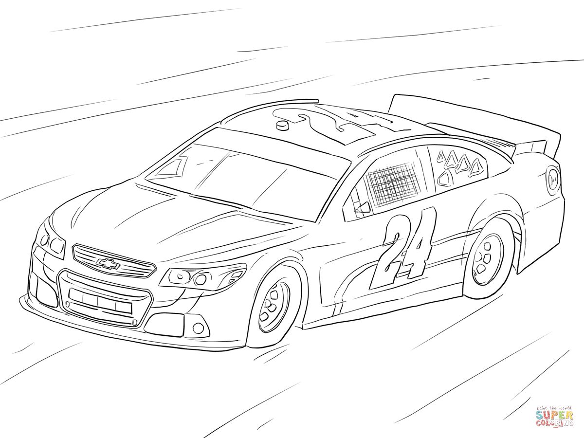 Çocuklar İçin Nascar Boyama Sayfaları 