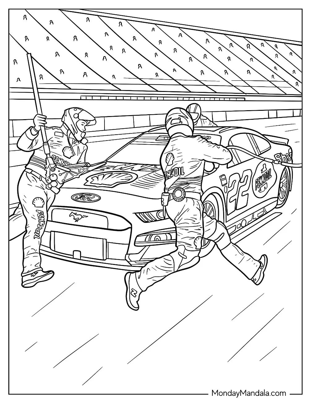 Çocuklar İçin Nascar Boyama Sayfaları 