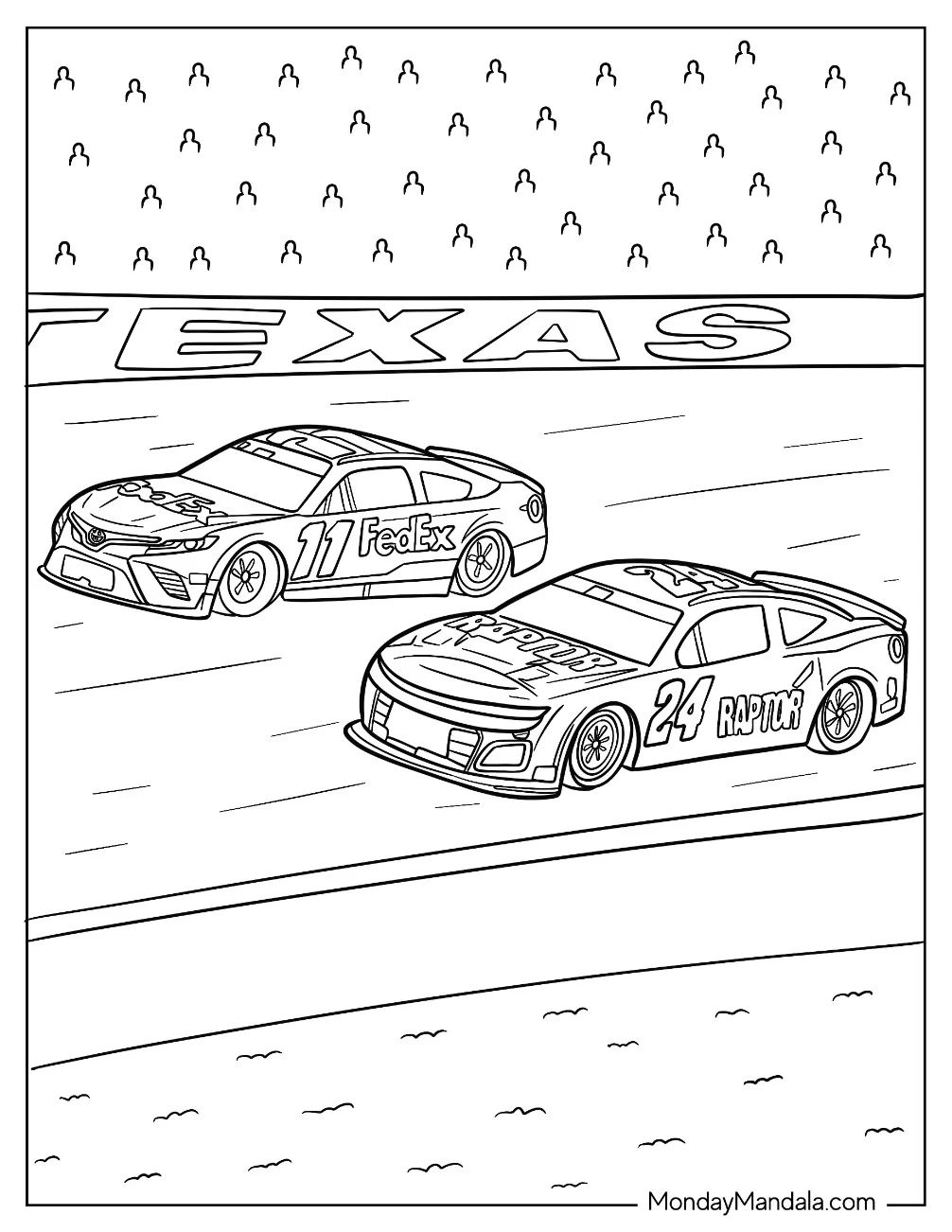 Çocuklar İçin Nascar Boyama Sayfaları 