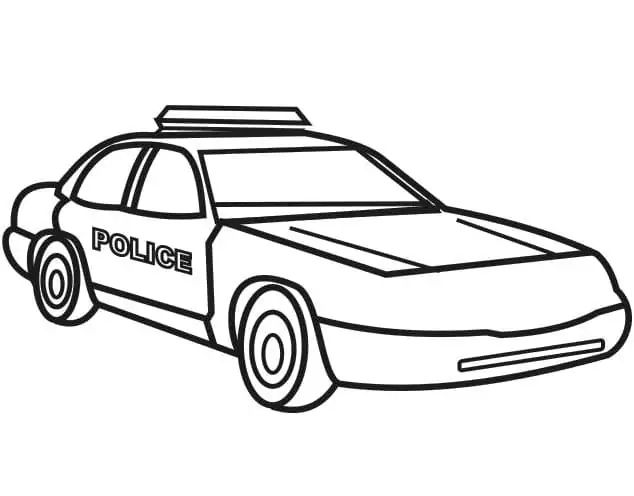 Çocuklar İçin Polis-arabası Boyama Sayfaları 