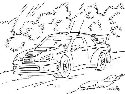 Çocuklar İçin Ralli Boyama Sayfaları 