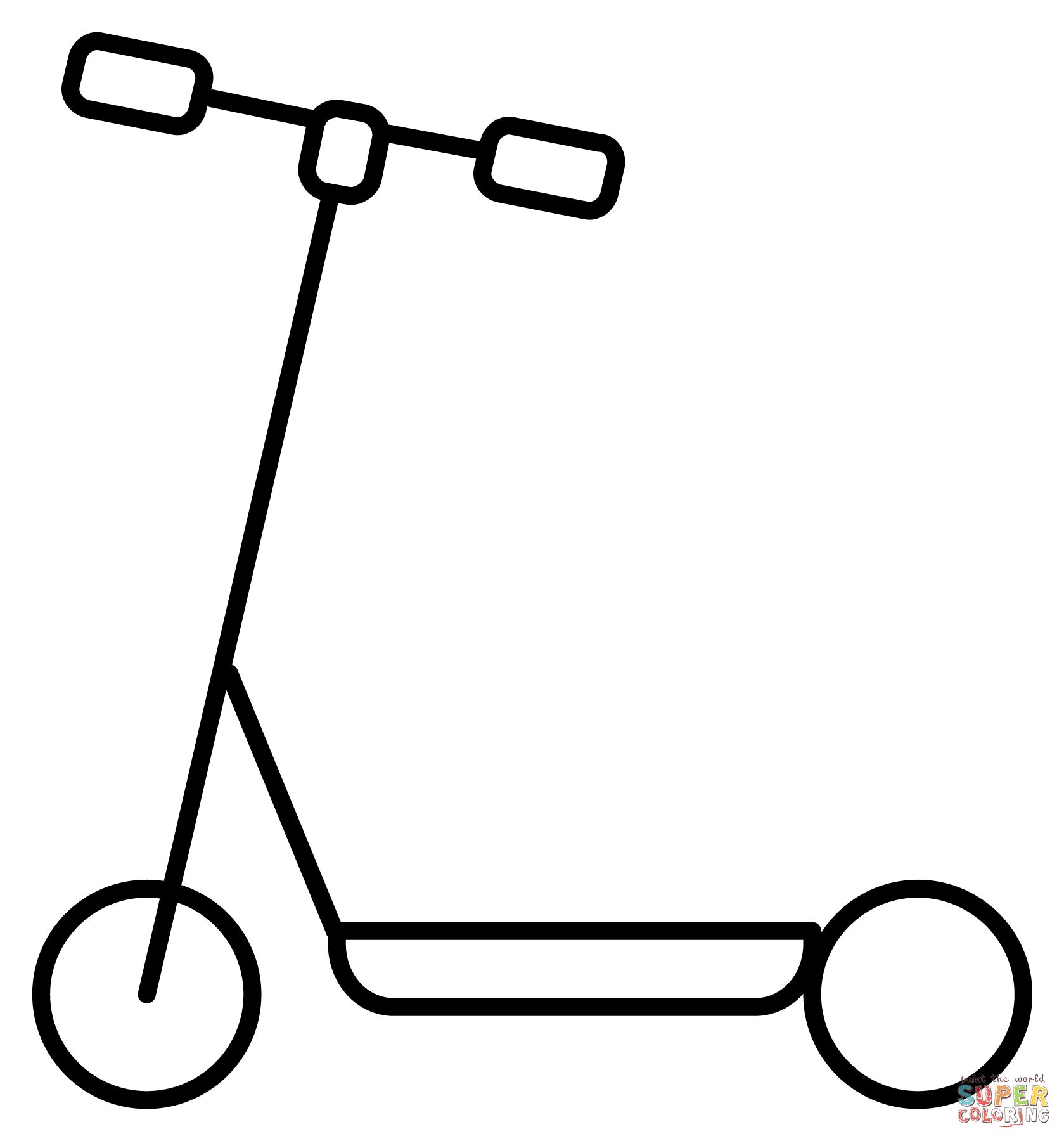 Çocuklar İçin Scooter Boyama Sayfaları 