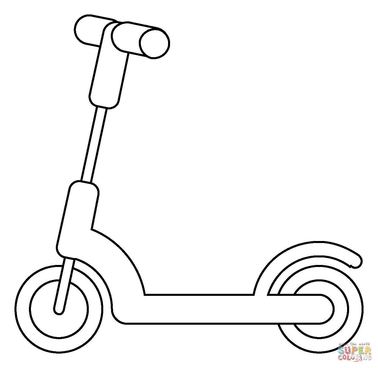Çocuklar İçin Scooter Boyama Sayfaları 