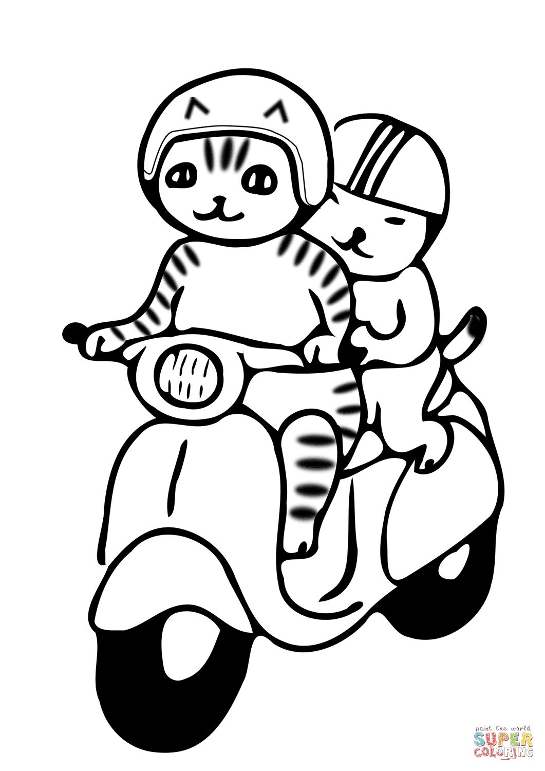 Çocuklar İçin Scooter Boyama Sayfaları 