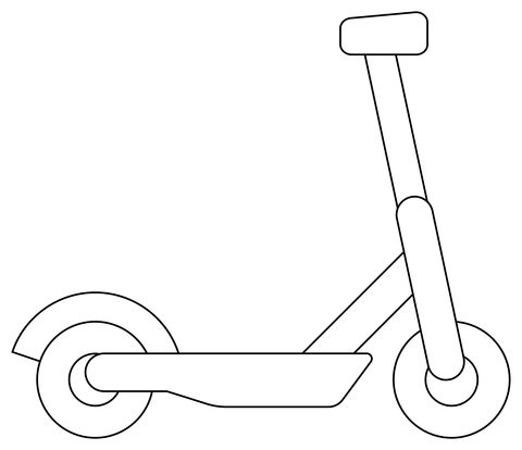 Çocuklar İçin Scooter Boyama Sayfaları 
