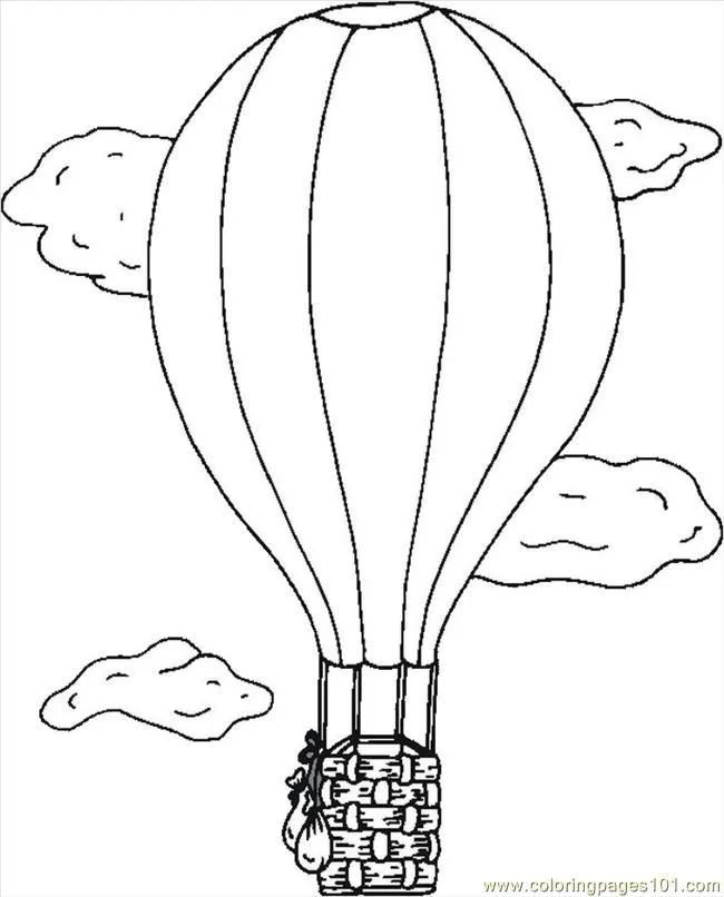 Çocuklar İçin Sıcak-hava-balonu Boyama Sayfaları 
