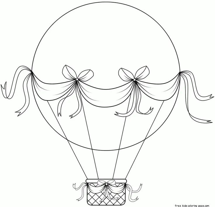 Çocuklar İçin Sıcak-hava-balonu Boyama Sayfaları 