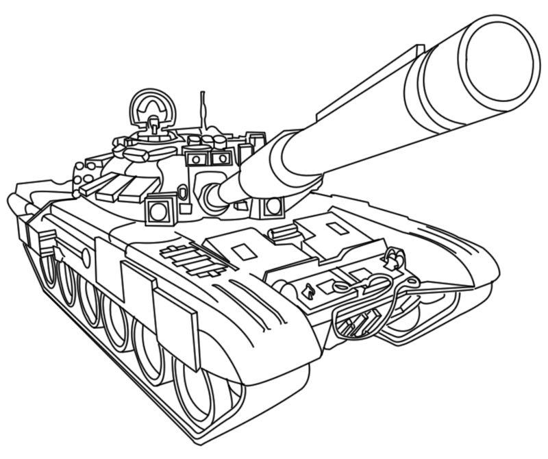 Çocuklar İçin Tank Boyama Sayfaları 