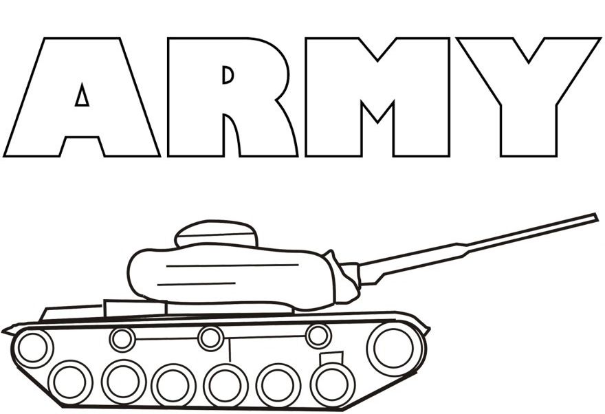 Çocuklar İçin Tank Boyama Sayfaları 