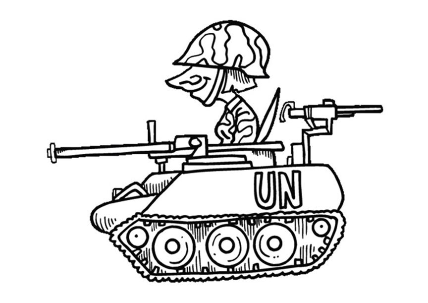 Çocuklar İçin Tank Boyama Sayfaları 