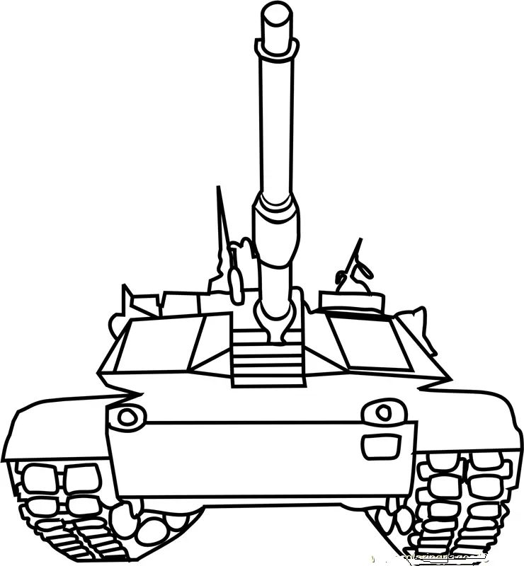 Çocuklar İçin Tank Boyama Sayfaları 