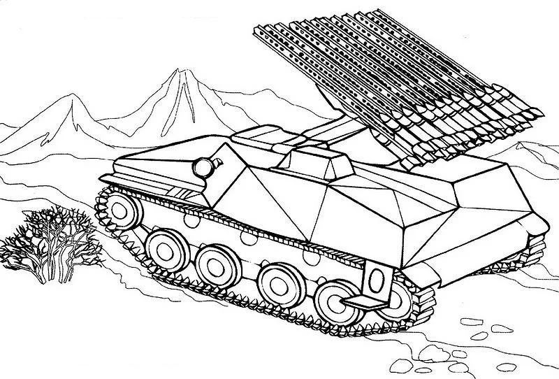 Çocuklar İçin Tank Boyama Sayfaları 