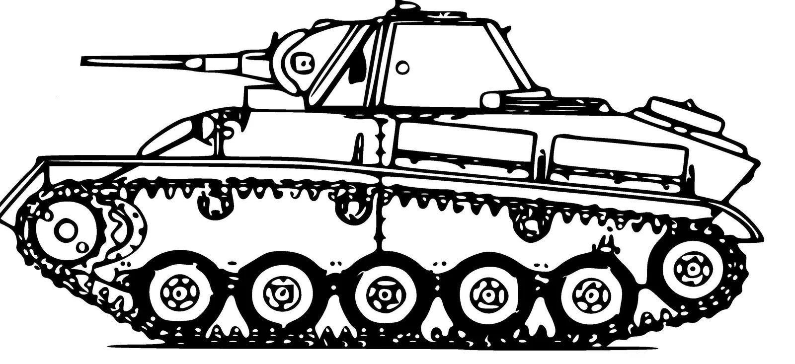 Çocuklar İçin Tank Boyama Sayfaları 