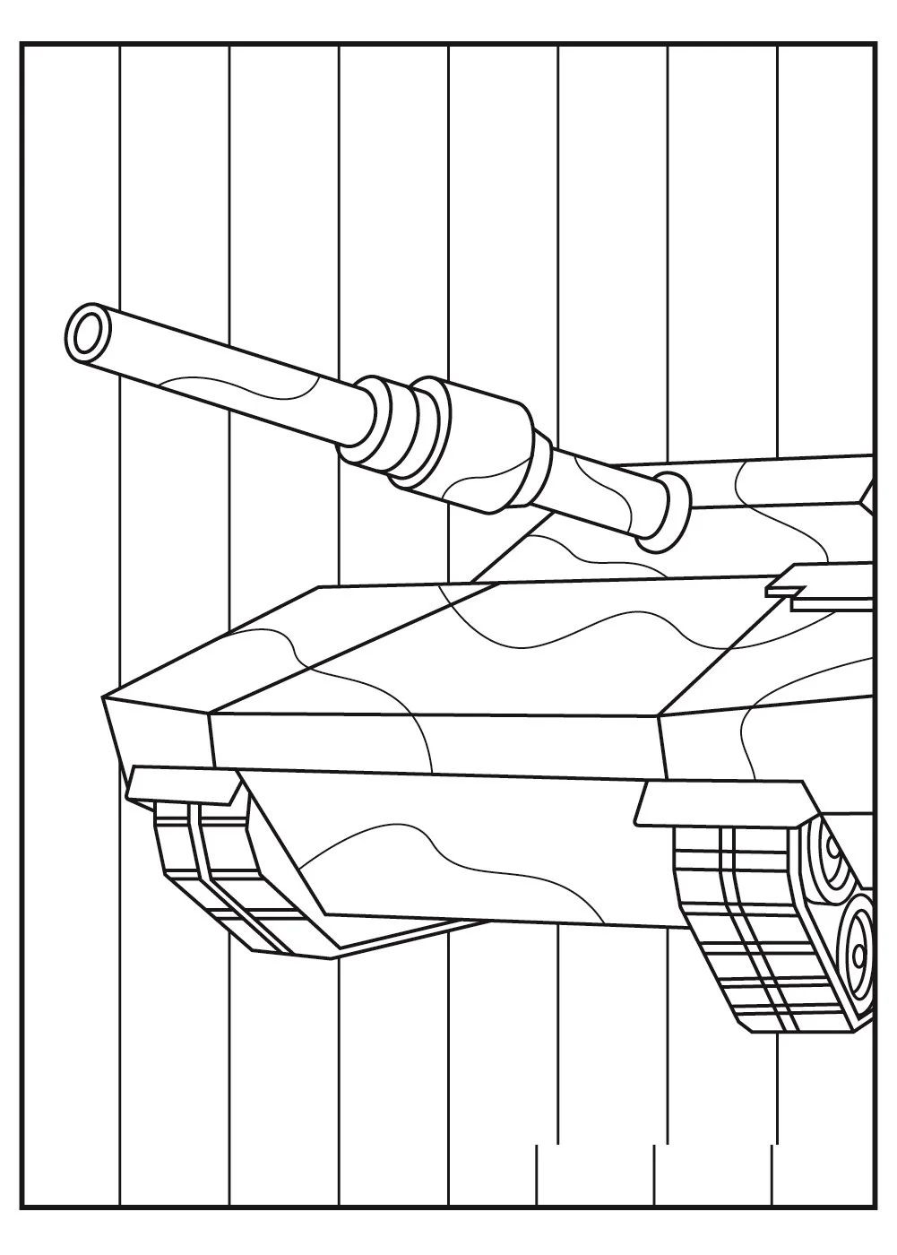 Çocuklar İçin Tank Boyama Sayfaları 