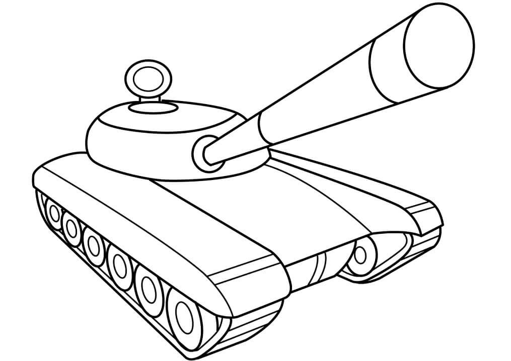 Çocuklar İçin Tank Boyama Sayfaları 