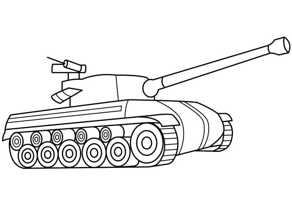 Çocuklar İçin Tank Boyama Sayfaları 