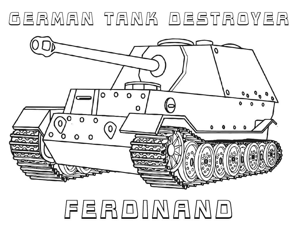 Çocuklar İçin Tank Boyama Sayfaları 