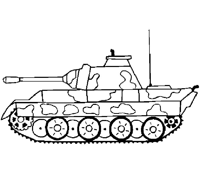 Çocuklar İçin Tank Boyama Sayfaları 