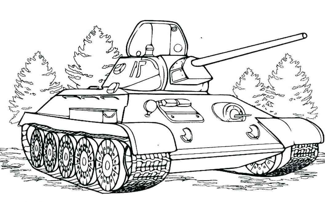 Çocuklar İçin Tank Boyama Sayfaları 