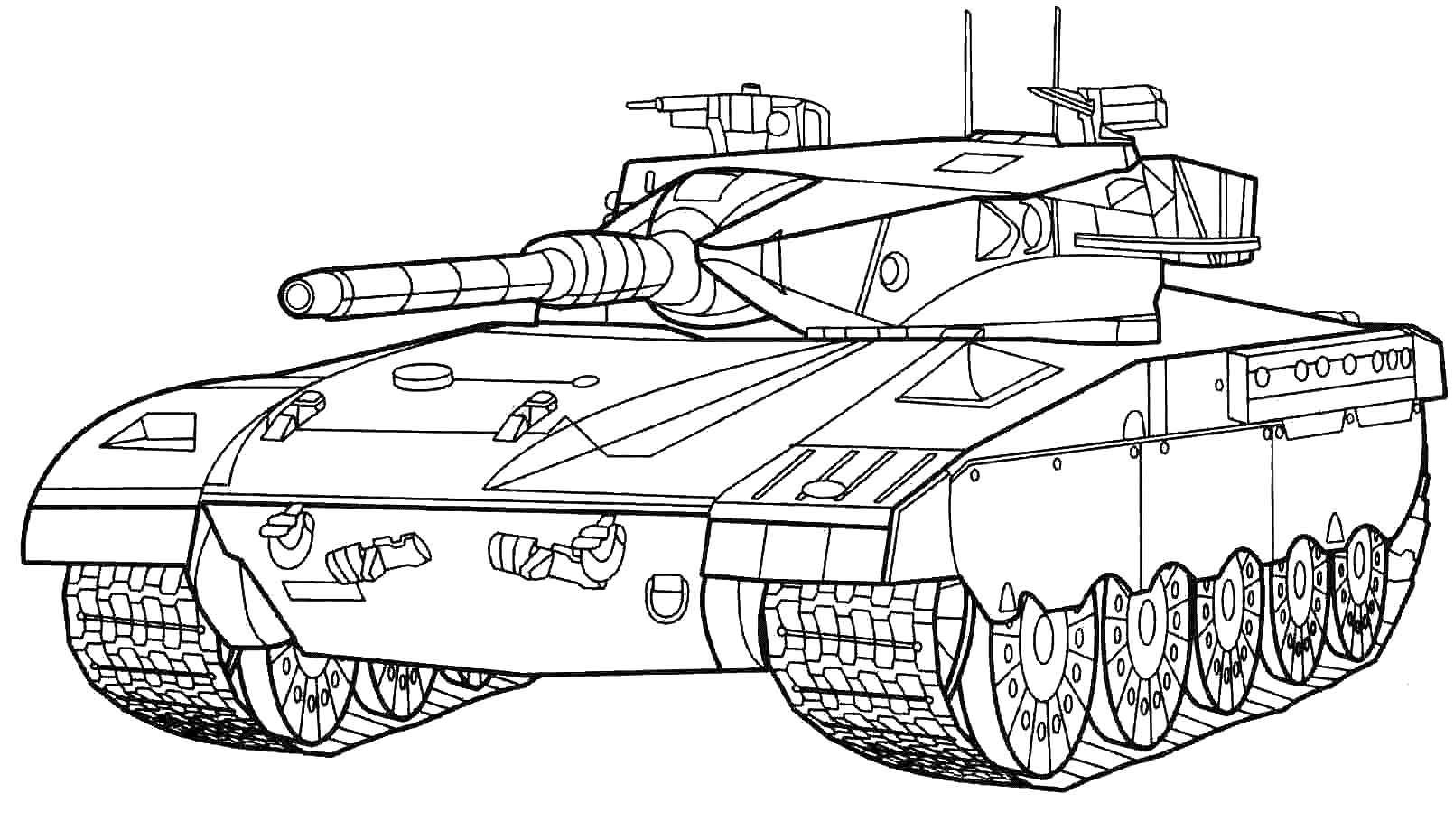 Çocuklar İçin Tank Boyama Sayfaları 