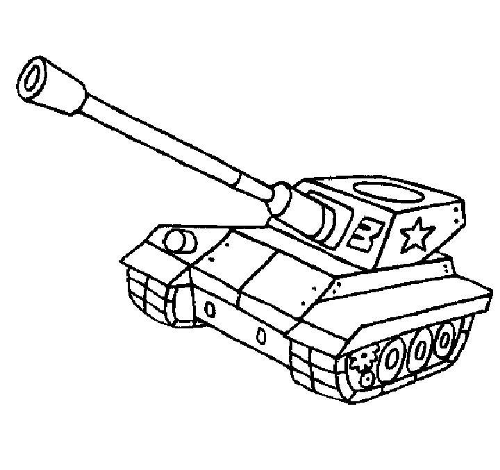 Çocuklar İçin Tank Boyama Sayfaları 