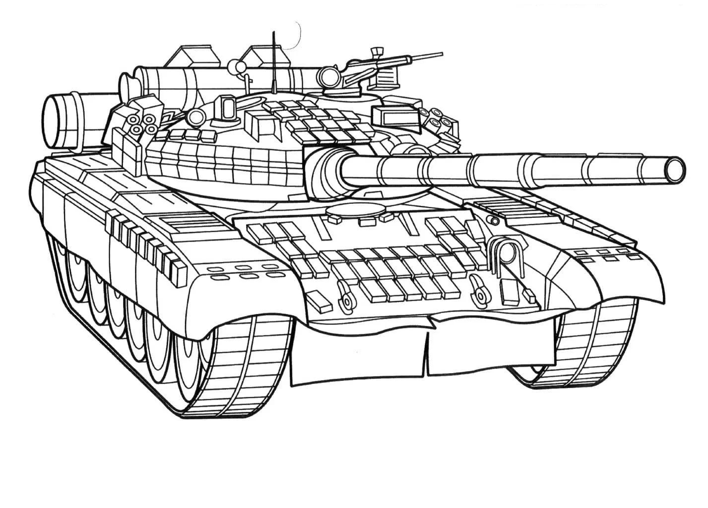 Çocuklar İçin Tank Boyama Sayfaları 