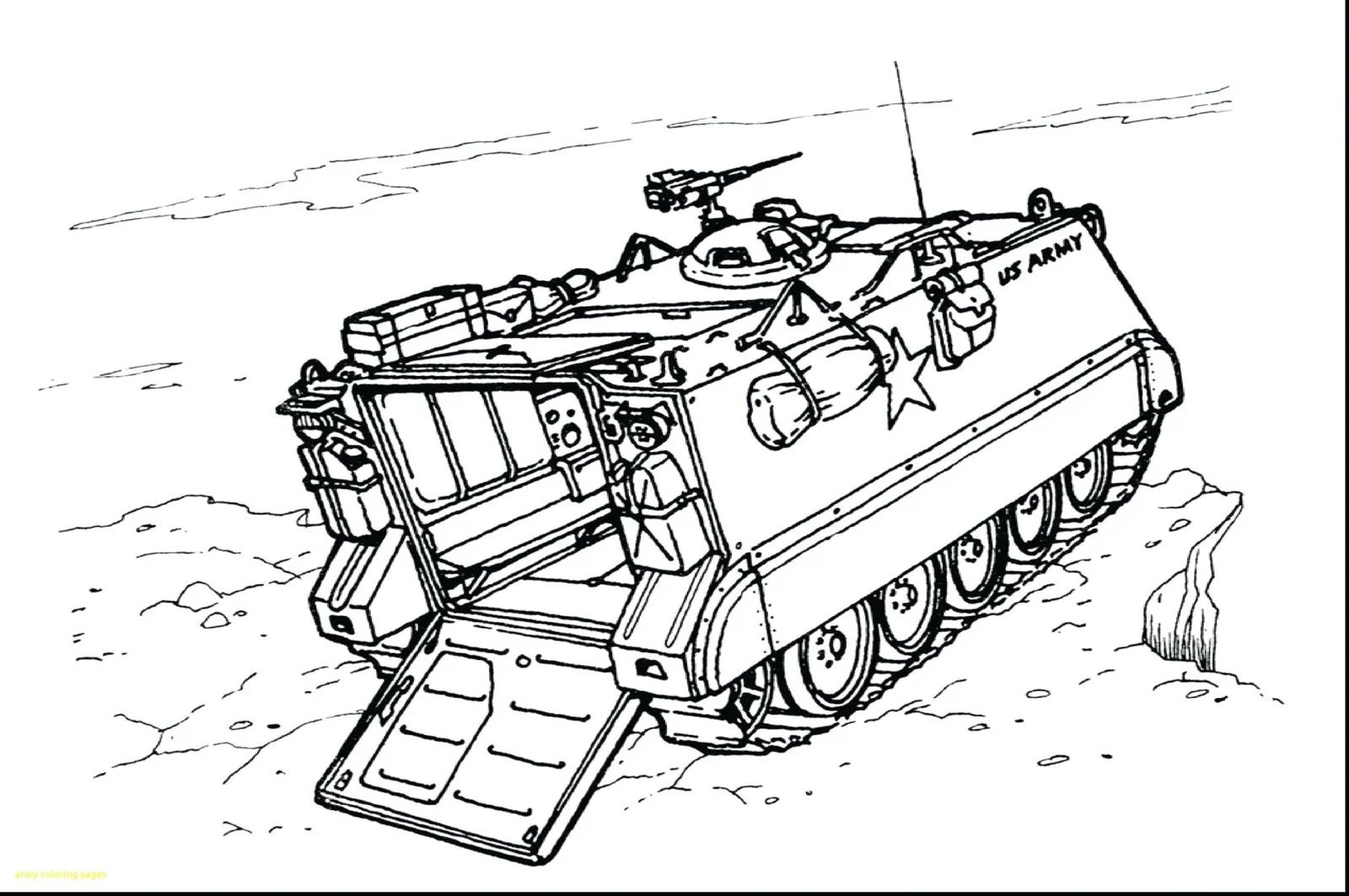 Çocuklar İçin Tank Boyama Sayfaları 