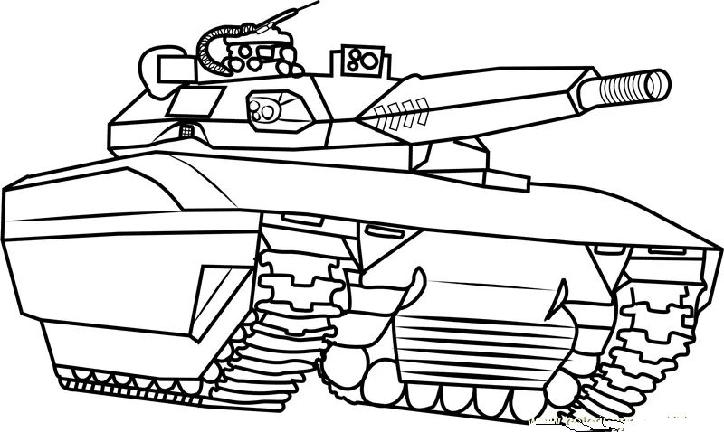 Çocuklar İçin Tank Boyama Sayfaları 