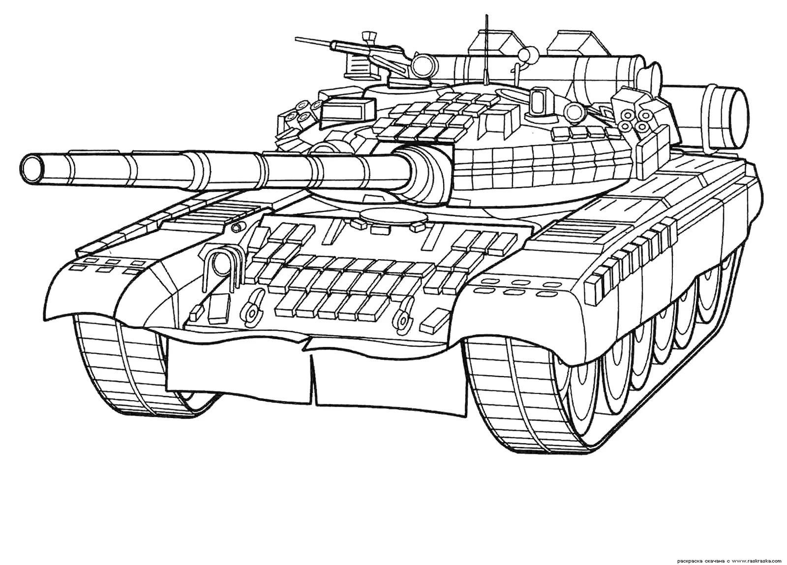 Çocuklar İçin Tank Boyama Sayfaları 