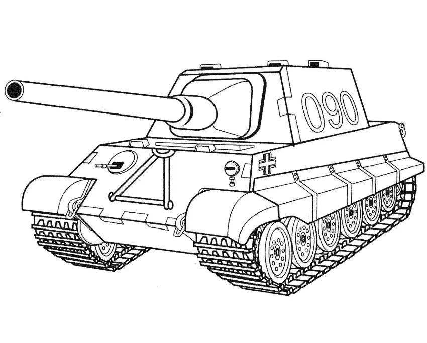 Çocuklar İçin Tank Boyama Sayfaları 