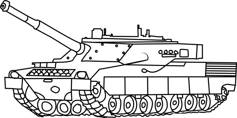 Çocuklar İçin Tank Boyama Sayfaları 