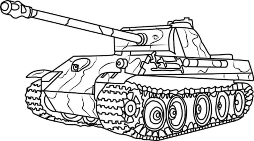 Çocuklar İçin Tank Boyama Sayfaları 