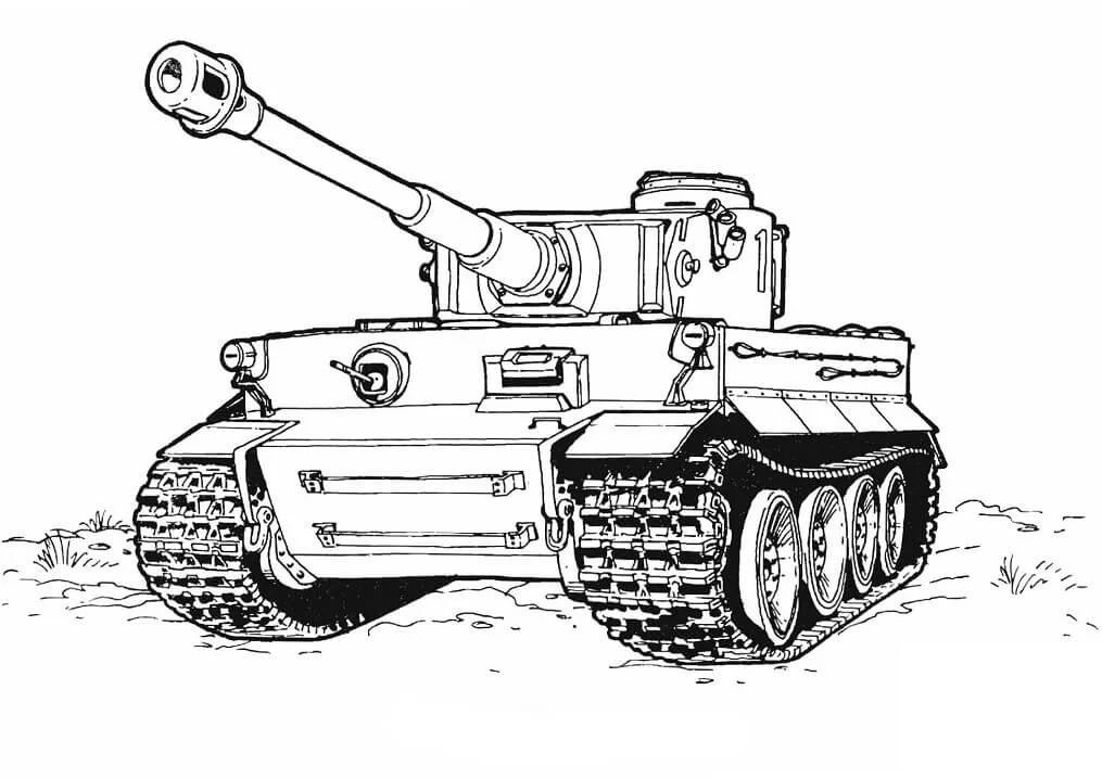 Çocuklar İçin Tank Boyama Sayfaları 