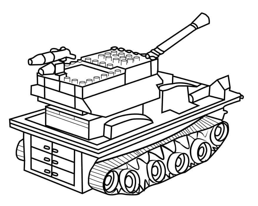Çocuklar İçin Tank Boyama Sayfaları 