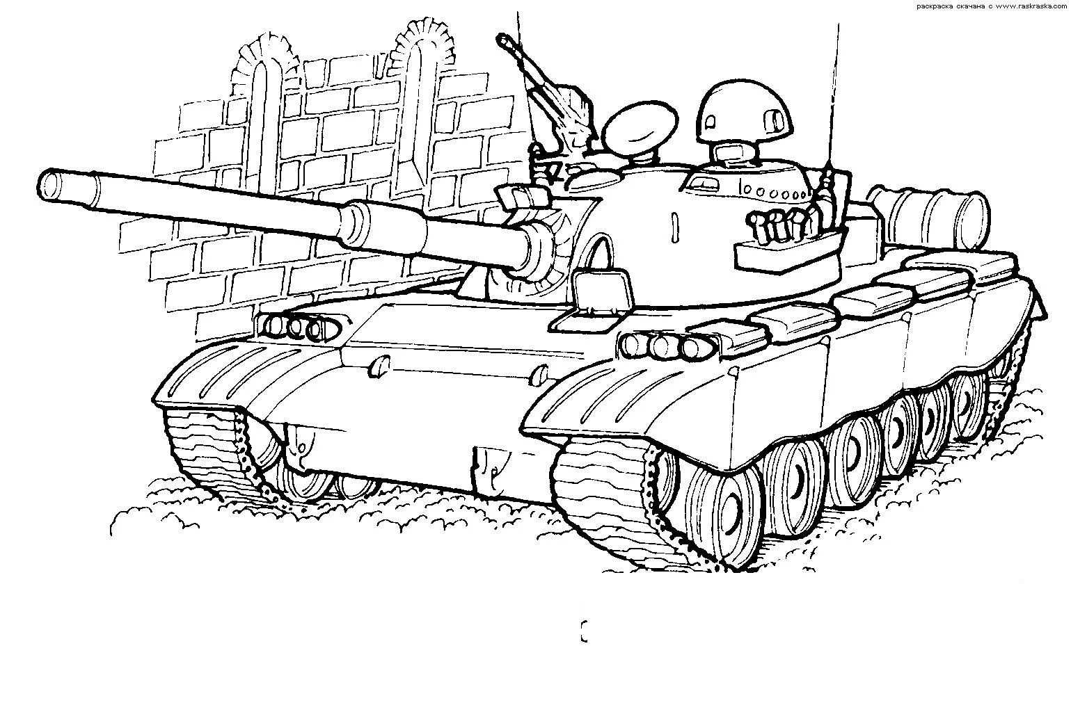 Çocuklar İçin Tank Boyama Sayfaları 